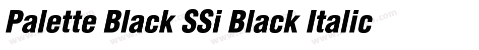 Palette Black SSi Black Italic字体转换